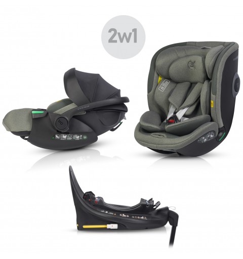 EasyGo Buz XTD Pro, Buz Pro Body - zestaw 2w1 fotelików samochodowych z bazą 0-36 kg | Greener
